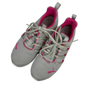 PUMA‎ Kids Gently Worn Pink Gray Athletic Shoes Sz 3C